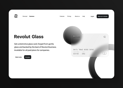 Revolut Glass Concept black card concept credit credit card creditcard glassmorphism revolut white