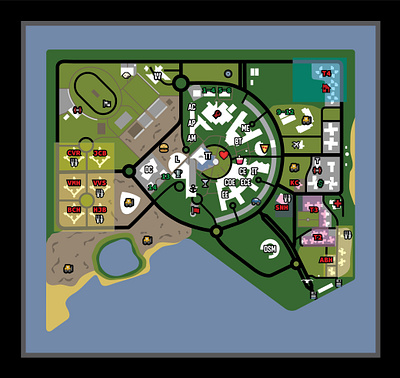 GTA San Andreas Styled Map of my UNI dtu gta gta san andreas map