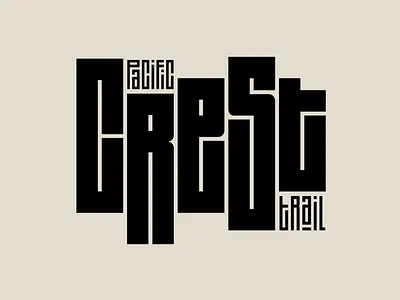 Pacific Creat Trail font hand lettering lettering logo type typography vector