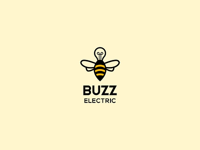 Buzz Electric logo bee bulb logo bee logo branding bulb bee logo buzz logo coloring logo design electric electric logo illustration logo