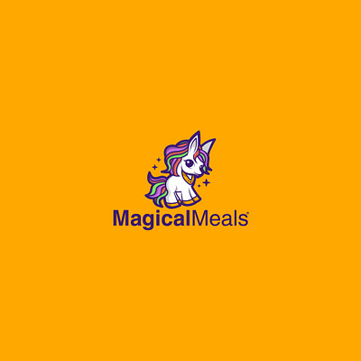 Magic Meals branding candy cute illustration kids logo toys unicorn