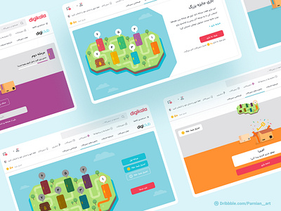 DigiClub Game Center customer club door game design game map game ui gamification graphic design illustraion island level level design loyalty map point product design score ui user experience user interface ux