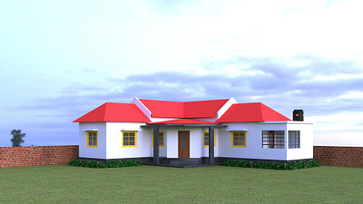 Village house exterior green house interior red resort sky village