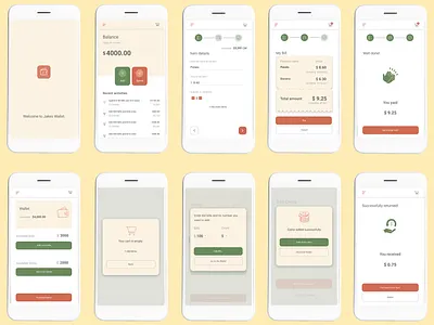 Jakes wallet app app design icon minimal typography ui ux