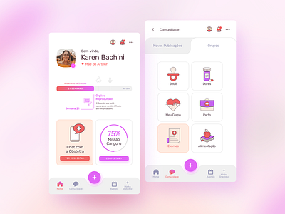 Canguru App app iconography interface mobile product ui design ux design visual design