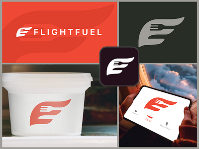 FLIGHTFUEL - IDENTITY DESIGN airport branding brandmark cafe cafeteria delivery diner fast flight food identity illustration logo logo design logos minimalist packaging print restaurant speed