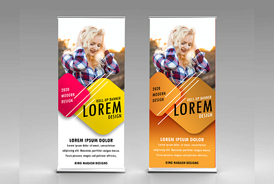 Roll up banner designs branding design flyer design food company illustration illustrator logo roll up banner design typography vector