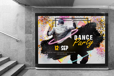 Dance Party adobe photoshop banner design graphic design photo editing photo manipulation posters typography