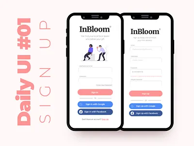 Daily UI #01 - Sign Up ui design ux design