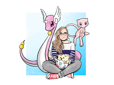 Pokemon Self Portrait cute illustration pokemon procreate