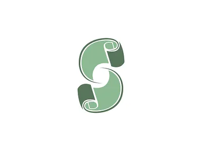 Letter S with rolling carpets carpet letter logo s vector