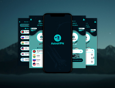 UI Design For Astro VPN apps design apps design.interaction apps icon apps screen branding illustration mobile app ui ui design uidesign uiux