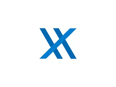 Double X design logo monogram vector xx