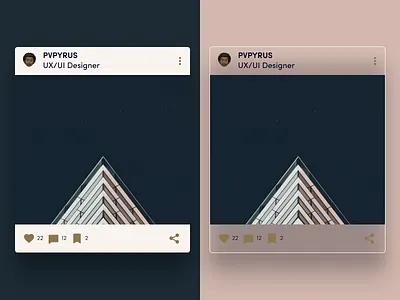 UI Card & Glassmorphism dailyui dailyuichallenge design glassmorphism post trend ui ui card uichallenge uidesign uxui