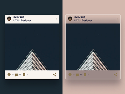 UI Card & Glassmorphism dailyui dailyuichallenge design glassmorphism post trend ui ui card uichallenge uidesign uxui