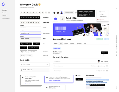 Components components design system elements figma interface system typography ui