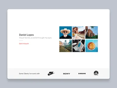 Visual Stories, freelancer photographer website concept clean clean ui design freelancer interface minimalist photographer ui uidesign web webdesign website concept white