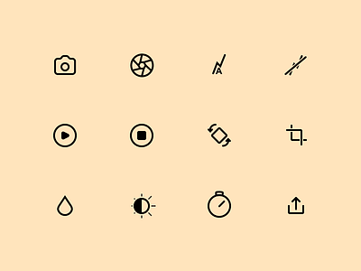 Camera Icons camera camera icon camera icon set design figma icon icon set iconography icons made with figma vector