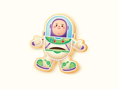 Buzz Cookie adobe illustrator character design cute disney illustration jerrod maruyama jmaruyama kawaii pixar vector