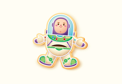 Buzz Cookie adobe illustrator character design cute disney illustration jerrod maruyama jmaruyama kawaii pixar vector