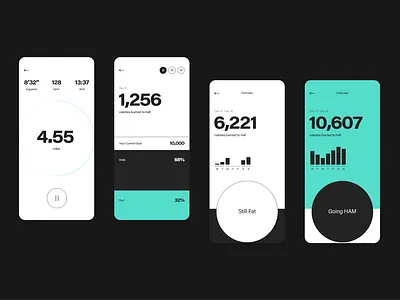 run the fat app design ios minimalist running ui