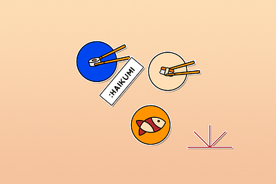 HAIKUMI design fish icon design iconography icons identity branding illustration japanese nigiri salmon sushi