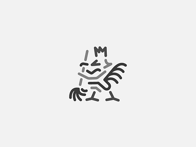 Rooster concept design logo rooster signet
