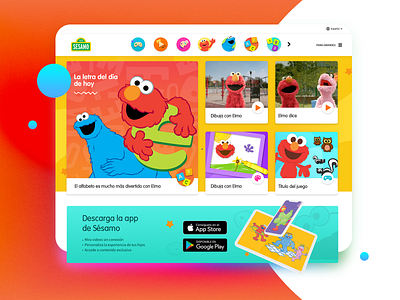 Sesame Street Latam color colors design gradient home illustration plaza sesamo sesame sesame street texture typography ui ux website design