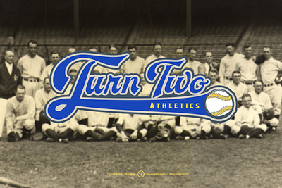 Turn 2 Athletics athletic baseball logo vintage