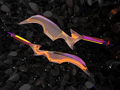Sword 3d c4d cables cinema 4d edge electric game handle lights neon neon lights sharp sss subsurface sword swords weapon
