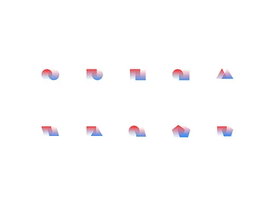 Abstract Icons abstract clean design figma gradient icons kovalev modern nicholas simple vector