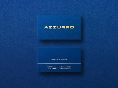 LUXURY BLUE and GOLD BUSINESS CARDS DESIGN blue branding business card business card design golden graphic design letterpress logo luxury minimal professional