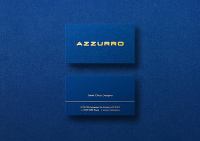 LUXURY BLUE and GOLD BUSINESS CARDS DESIGN blue branding business card business card design golden graphic design letterpress logo luxury minimal professional