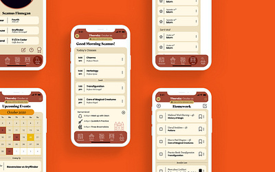 Hogwarts School App app figma harry potter hogwarts iphone mockup