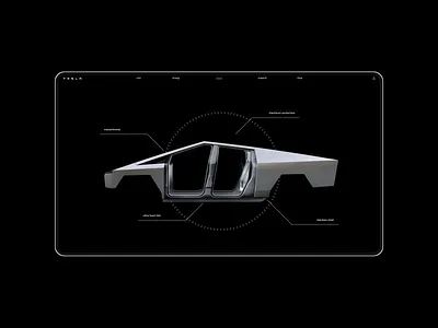 Tesla. Cybertruck. Part 2 animation app branding design minimal photoshop typography ui ux web website