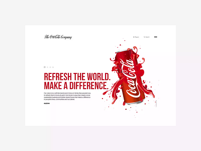 Coca-Cola app branding design minimal photoshop typography ui ux web website