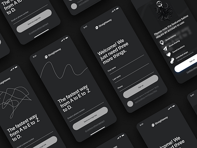 Straightaway - Onboarding v1 android app branding design ios mobile mobile app onboarding ui ux