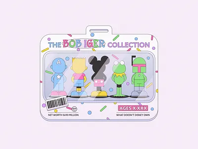 The Bob Iger Collection abstract branding character flat gradient icon illustration illustrator minimal simple