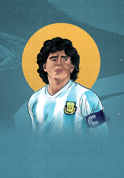 Diego Maradona argentina art artist color colors diego experimental gradient illustration maradona poster procreate soccer texture