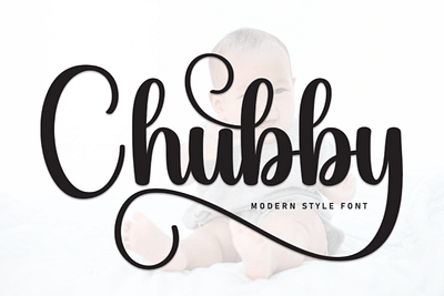 Chubby font baby font classy