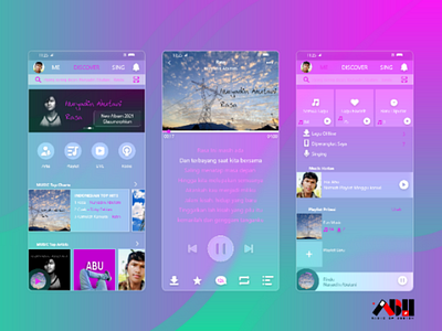 Glassmorphism UI - Joox App adobe adobe xd design glassmorphism icon music ui uiux ux xd