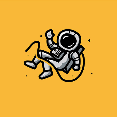 Let's get lost! adventure astronaut astronomy branding character cute design flat floating illustration logo lost mascot outerspace space vector voyager wave