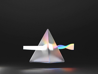 The dark side of the moon 3d animation blender colors illustration light loop prism refraction render