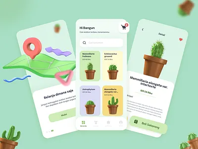 Plant commerce "Bhunga" app bunga design indonesia plant plantcommerce plants ui uidesign uiux ux uxdesign