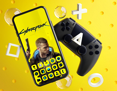 Cyberpunk Edition IconPack 2077 android cyberpunk cyberpunk 2077 dove futuristic game iconpack ios justnewdesigns theme yellow