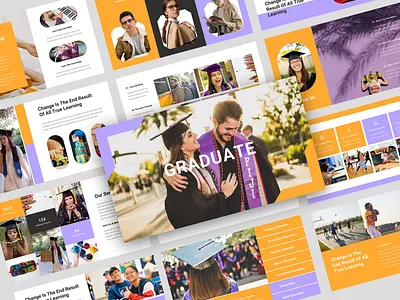 Graduate – Education, University, & School PowerPoint Template academic college course elearning graduate learning online course teaching training university