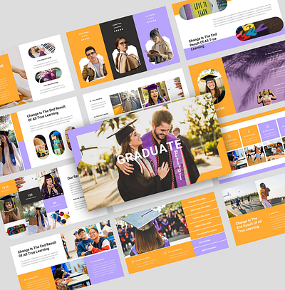 Graduate – Education, University, & School PowerPoint Template academic college course elearning graduate learning online course teaching training university