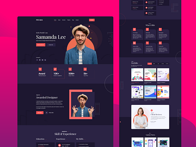 Proview - Creative Portfolio XD Template 2020 trend agency designer freelancer layout exploration portfolio portfolio site