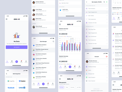 Datamid - Mobile App agency analysis analytic analytics aplication app app design chart dashboard dashboard app data data visualization design management management app mobile product design ui ux website