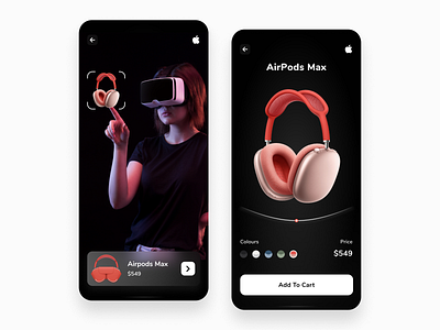 Apple AirPods Max app concept design adobexd airpodmax animation appdesign apple appledesign branding design figmadesign productdesign uidesign uiux uiuxdesign userinterface uxdesign uxuidesign